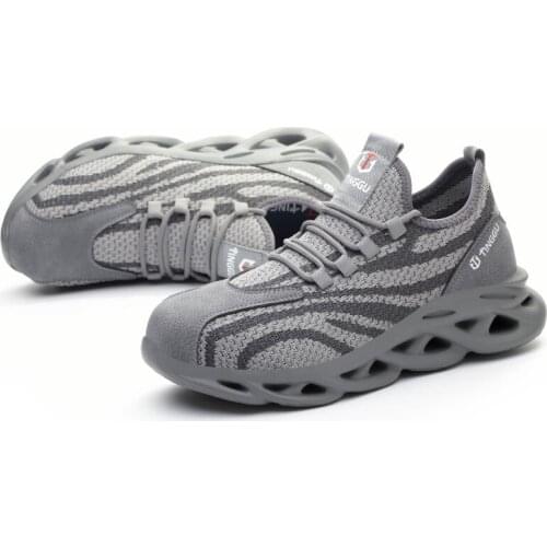 2021 fashionable work safety shoes mens steel toe cap protective indestructible work boots safety boots sports shoes