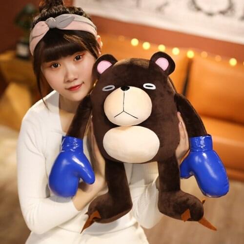 Anime Jujutsu Kaisen Figure Plush Toys Gojo Satoru Theme Skeleton Boxing Bear Soft Stuffed Dolls Puppet Toy Cosplay Kids Gift