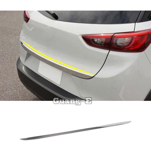 Car Stainless Steel Rear Back Door License Tailgate Bumper Frame Plate Trim Lamp Trunk For Mazda CX-3 CX3 2017 2018 2019 2020