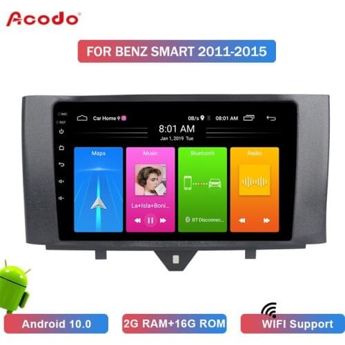 ACODO 2+16G Android 10.0 Car Radio Multimedia Player For BENZ SMART 2011-2015 Navigation GPS 2 din