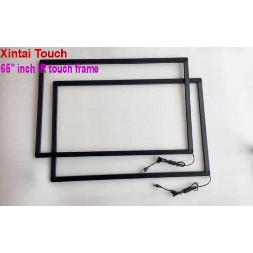 Free Shipping! Xintai Touch 65 inch USB IR Multi touch screen overlay;10 points Infrared multi touch screen frame for LED TV