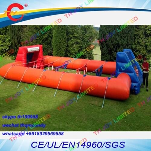 Free air ship to door,12x6x2mH inflatable human football table for adults and kids, inflatable soccer table top football game