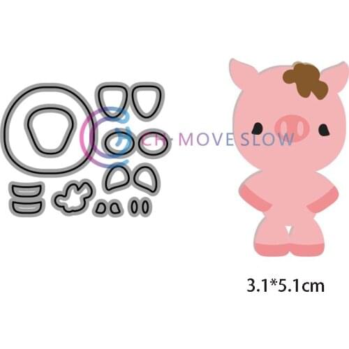 CH Pink Pig Stencil Metal Cutting Dies For Scrapbooking Practice Hands-on DIY Album Card Craft Decoration
