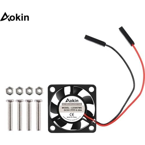 DC 5V 0.2A Brushless CPU Cooling Fan with Screws for Raspberry Pi 3 / Pi 2 Model B RPI B