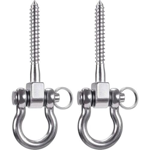 HOT SALE 2 Pcs 304 Stainless Steel Screw Bracket Heavy Duty 180° Swing Hangers Yoga Hammock Chair Sandbag Hardware Swing Sets