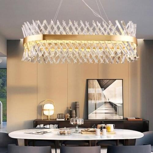 Led postmodern crystal bar chandelier round individuality hotel project living room dining room lamp led lighting fixture lights