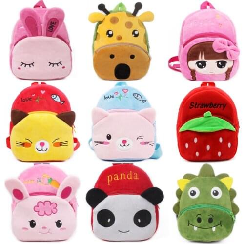 Fashion Cartoon Children Mini School Bags 3D Book Print Kindergarten Boys Backpack Girls Bag Plush Kids School Backpack Bags