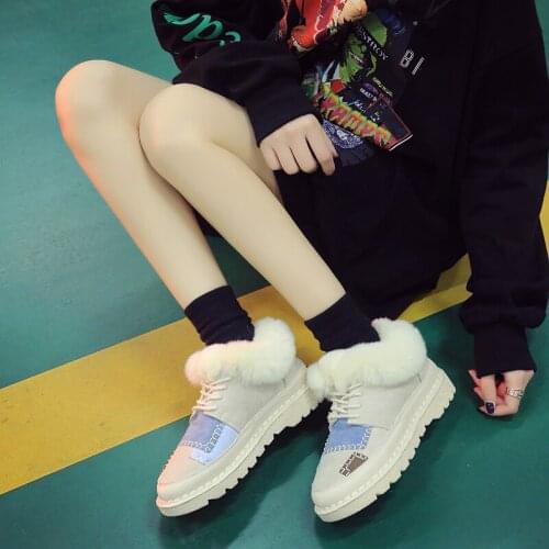 Fashion Women Ankle Boots Warm Plush 2019 New Women Snow Boots Winter Women Boots Black Boots Women Platform U11-26