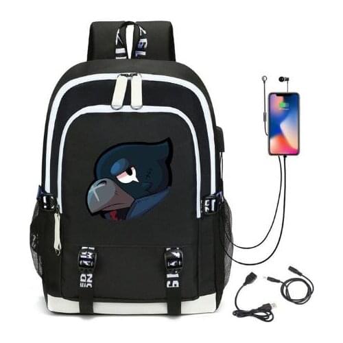 Fashion Canvas for School Boys Girls Backpack New USB Charge Student Bags Men Travel Laptop Bag Popular Game