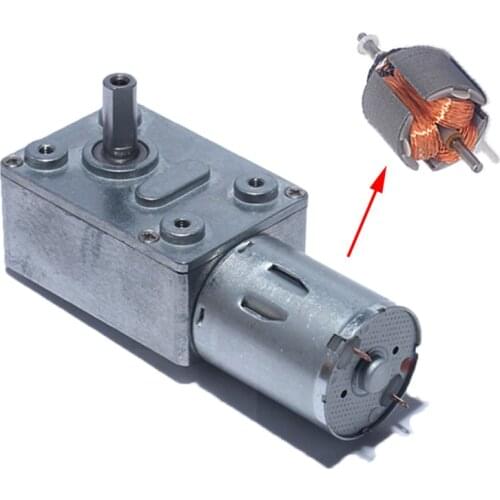 Reduction Motor, DC 6V High Torque Turbo Worm Geared Motor for Smart Equipment Range Hood Nesting Machine