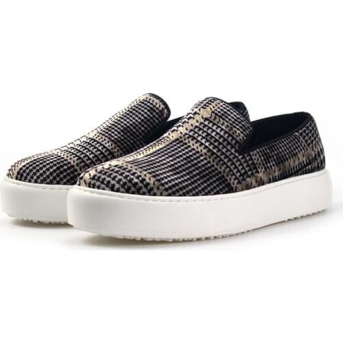 New Fashion slip on shoes for men Genuine leather casual shoes High Top Loafers handmade men shoes