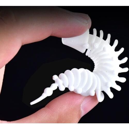 5pc/lot White Black Orange 8cm/6.6g Soft Caterpillar Lures Worms Fishing Lure Soft Grub Artificial Trout Soft Bait Fishing Lure