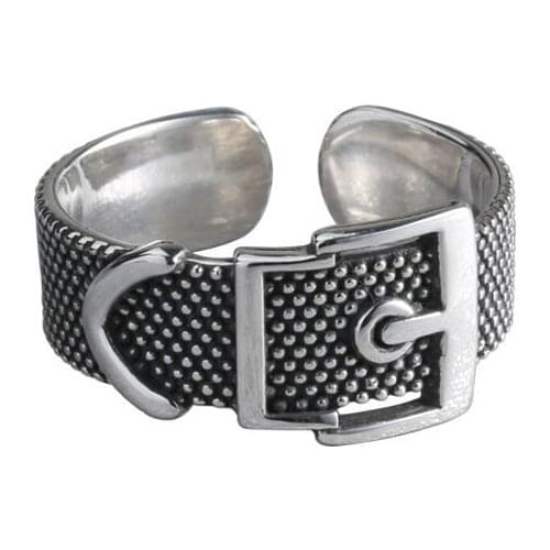 New Arrival 100% 925 Sterling Silver Fashion Belt Design Ladies Ring Wholesale Jewelry For Women New Year Gift Cheap