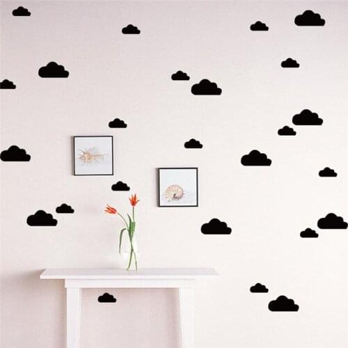 New Odorless Eco-friendly Vinyl SL 2 Sizes Multi-colour Clouds Pattern Hot Cartoon Baby Childrens Room Decoration Wall Sticker