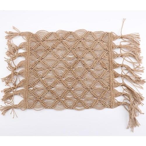 Hand-woven Hemp Rope Mat Breathable Blanket Photography Props Accessories
