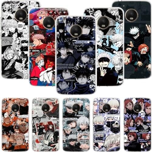Hot Jujutsu Kaisen Anime Phone Case For Motorola Moto G9 G8 G7 G6 G5 E6 E5 E4 Plus Play Power One Action Macro Coque Cover Capa