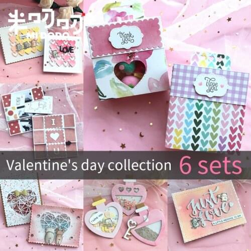 Valentines Day Cutting Dies 2020 for Scrapbooking Photo Album Card Making Paper Craft 6 sets Midodo New Metal Cutting Dies