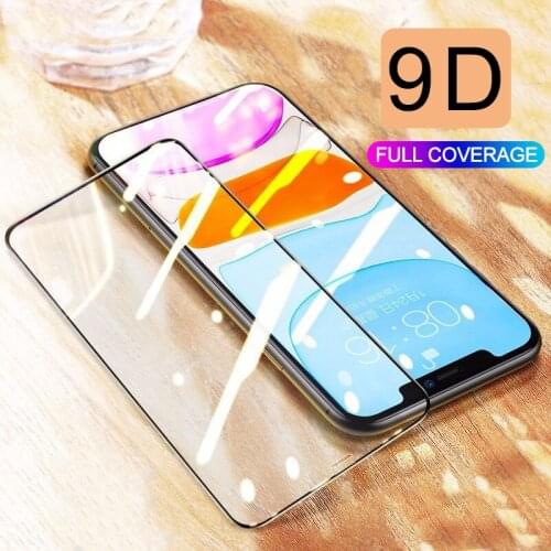 50Pcs/Lot 9D Curved Tempered Glass Curved Film 9H Anti-knock Screen Protector For iPhone 12 11 Pro Max XS XR X 8 7 6S Plus SE2
