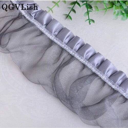 QGVLish 10M/lot 9cm Wide Curtain Lace Trims DIY Sewing Cushion Skirt Clothing Sofa Lace Ribbon Trimming Curtain Accessories