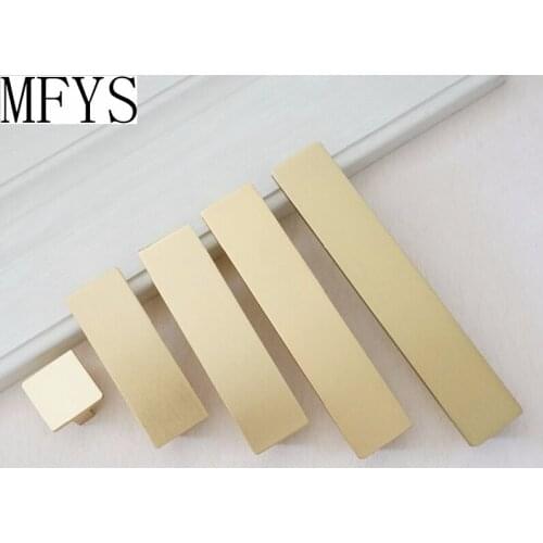 0.6" 2.5" 3.75" 5" 6.3" America Dresser Handles Drawer Pulls Knobs Kitchen Door Pulls Handle Cabinet Handles Brushed Gold Modern