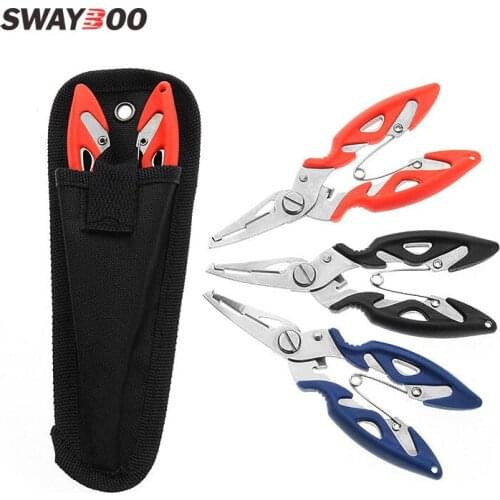 Fishing Plier+Oxford bag Scissor Braid Line Lure Cutter Hook Remover Tackle Tool Cutting Fish Use Tongs scissors for fishing