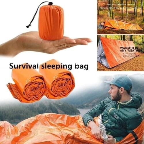 Ultralight Emergency Sleeping Bag Thermal Waterproof For Outdoor Survival Camping Hiking Camp Sleeping Gears Travel Sleeping Bag