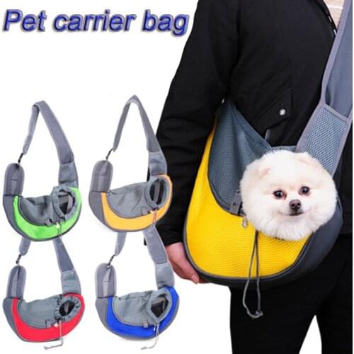 Dog Carrier Bag Pet Breathable Outdoor Cycling Mesh Backpack Cat Car Travel Adjustable Handbag Dog Accessories Puppy Supplies