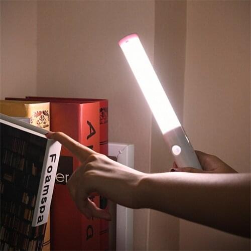 LED Magic Wand Night Light USB Handheld Rechargeable Human Body Intelligent Induction Dimming Table Lamp Home Decoration Gift