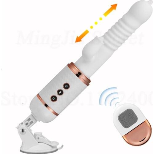 Telescopic Swing Dildo Vibrator Licking G Spot Clitoris Heating Stimulator Sex Machine Sex Toys for Female Masturbation