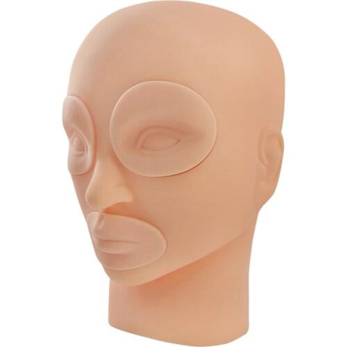 3D Tattoo Practice Skin Head Silicone Training Head Face Model Lip Eyes Eyebrow Permanent Makeup Microblading Tattoo Supply