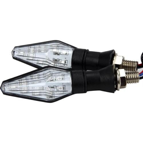 2PCS LED Motorcycle Turn Signals Light Universal 12V 1W Tail Flasher Flowing Water Blinker IP68 Bendable Indicators Lights lamp