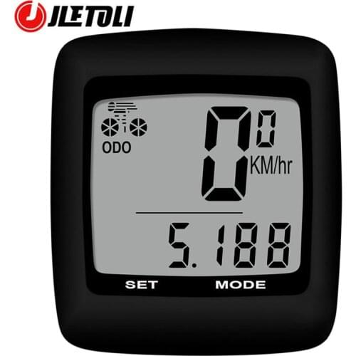 JLETOLI Waterproof Bicycle Computer Bike Speedometer Wired Cycling Stopwatch Thermometer Bicycle Accessories LCD Display