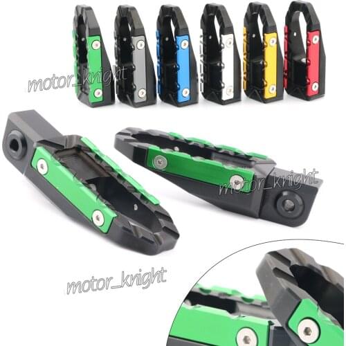 For Kawasaki ZX-6R ZX-10R ZX-9R ZX12R ZX14R CNC Rear Footrest Foot Pegs Rest Pedals Z750 Z800 Z1000/SX NINJA650 Versys650 ER6N/F