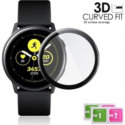 20D Screen Protectors Film Tempered Glass For Samsung Galaxy Watch Active 2 40mm 44mm Full Cover Curved Edge Protective Film
