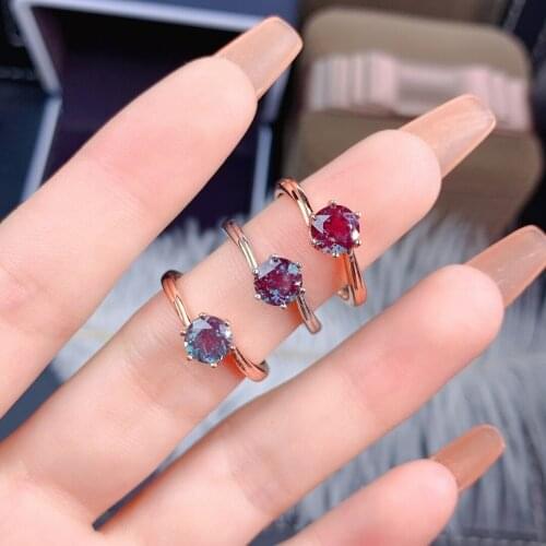 925 sterling silver rings for women Alexandrite ring wedding rings Classic Cocktail Ring party silver
