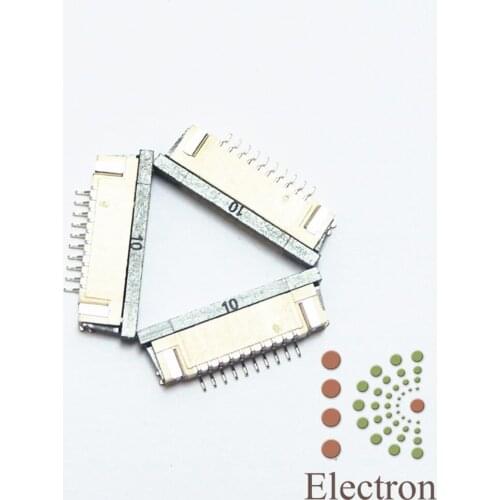 10pcs Bottom Port 10Pin 1.0mm Pitch FFC FPC Ribbon Sockets Connector for 10P Flexible Flat Cable