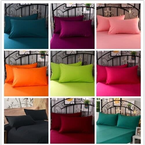2 pieces 100% Polyester Solid color Super-soft Advanced Encryption Fabric Pillowcase 50 * 70cm Various specifications