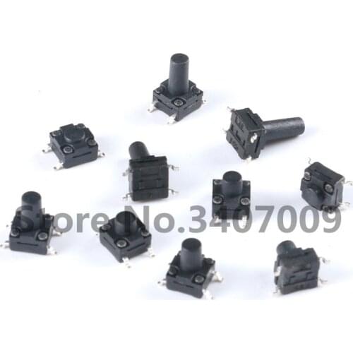 20pcs waterproofing 6*6*4.3/5/8.5 Light touch switch patch 4 feet micro Key switch Four feet 6x6x4.3MM Waterproof switch SMD