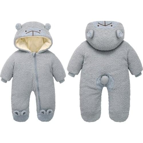 2021 Toddler Thicken Flannel Infant Clothing Baby Girl Boys Clothes Autumn Winter Newborn Rompers For Jumpsuit Costume 0-2 Year