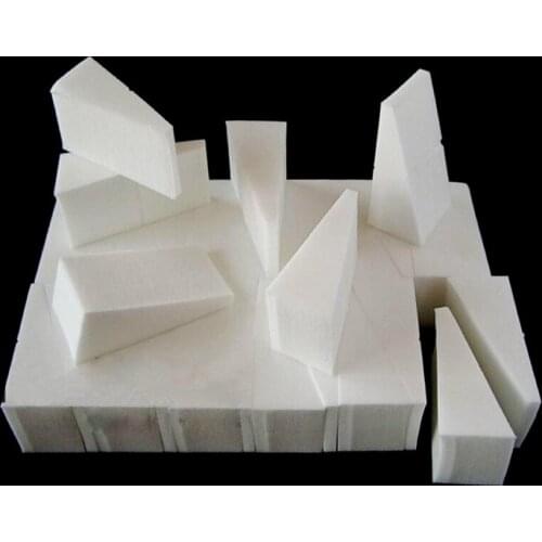24 Pcs/set Wedge Makeup Cosmetic Wedges Triangle Facial Sponge Cleaner Multi-functional Foam White #84559