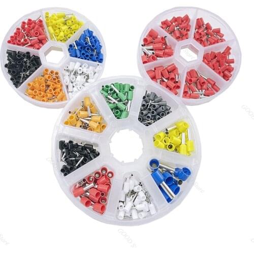 300pcs/150pcs box Bootlace cooper Ferrules kit set Wire Copper Crimp Connector Insulated Cord Pin End Terminal