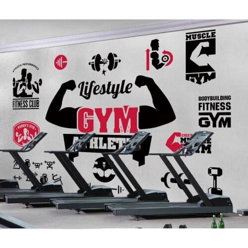 3d wallpaper 3d murals wallpaper for walls 3 d Gym mural custom Hand-painted contracted gym background wall papers home decor