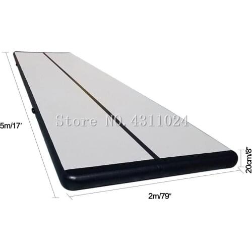 5mx2mx20cm Inflatable Tumbling Gymnastic Air Track with Free Air Pump 600w Training Yoga Cheerleading Mattress for Home Use