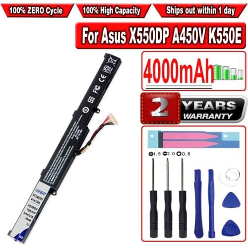 HSABAT 4000mAh Battery for Asus X550DP A450V K550E X750J A550D K751L X751L F450 P750LB X751MA F450C R752L X751MD F450E R752MA