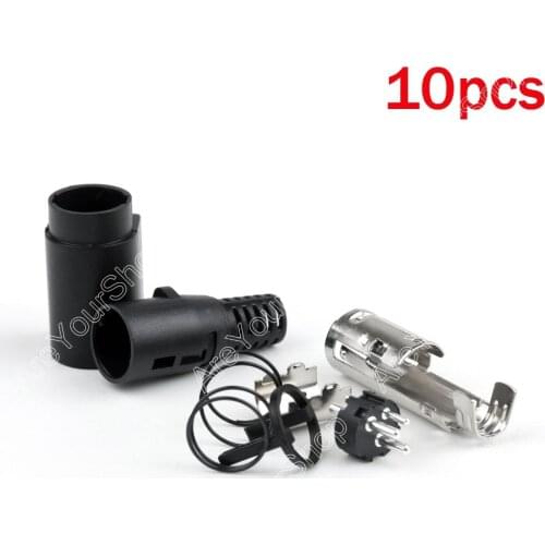 Areyourshop Hot Sale 10 Pcs 3 Pin Power 12V DC DIN Plug For TFT LCD Flatscreen TV Supply Connector Adapter New