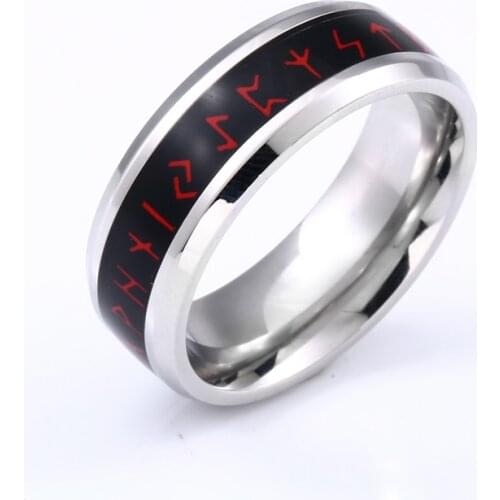 Beier 316L Stainless steel Fashion Norse Viking Amule MEN women fashion Induction temperature Rune words Rings Jewelry LR-R135