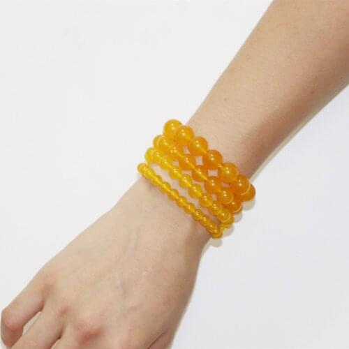 6/8/10/12mm Natural Stone Jades Bracelet Quartzs Stretch Yoga Beaded Bracelets Bangles Handmade Gifts Wristand Jewelry 19cm B356