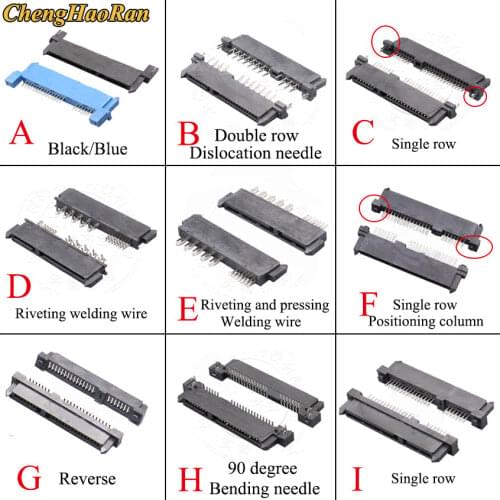 ChengHaoRan 1pcs SATA 7+15 Pin 22 Pin Female Hard Drive HDD Connector Adapter