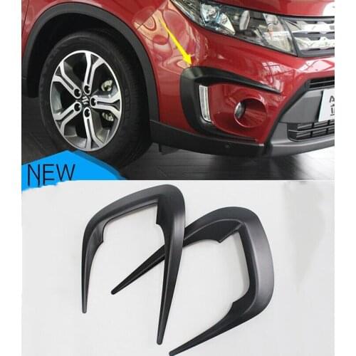 For Suzuki Vitara Escudo 2015 2016 2017 ABS High quality Front Fog Eyebrow Lamp Cover Trim