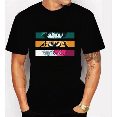 My Hero Academia T Shirt Casual Harajuku Tee Tops For Men Anime characters Printed Design boys T-shirt cotton cool Short Sleeve
